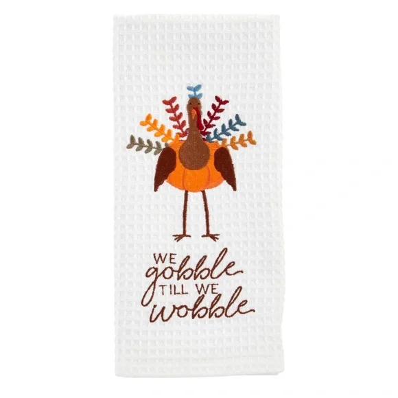 Mud Pie Gobble Waffle Towel - Picture 2 of 8